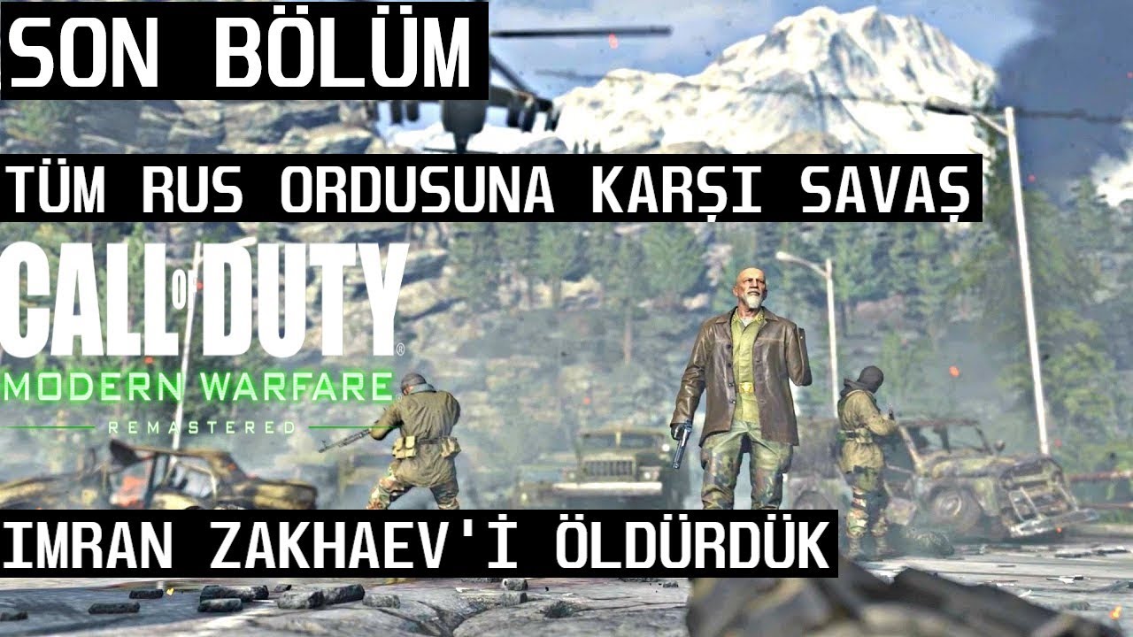 Cod Modern Warfare Remastered SON BÖLÜM Imran Zakhaev'i Öldürdük Efsane Görev