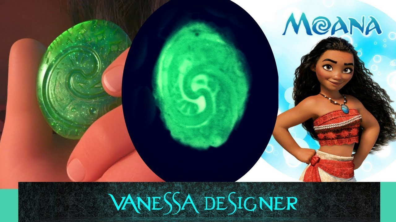 Colar Moana, Coração Te Fiti, Disney, BRILHA NO ESCURO!  #VanessaDesigner