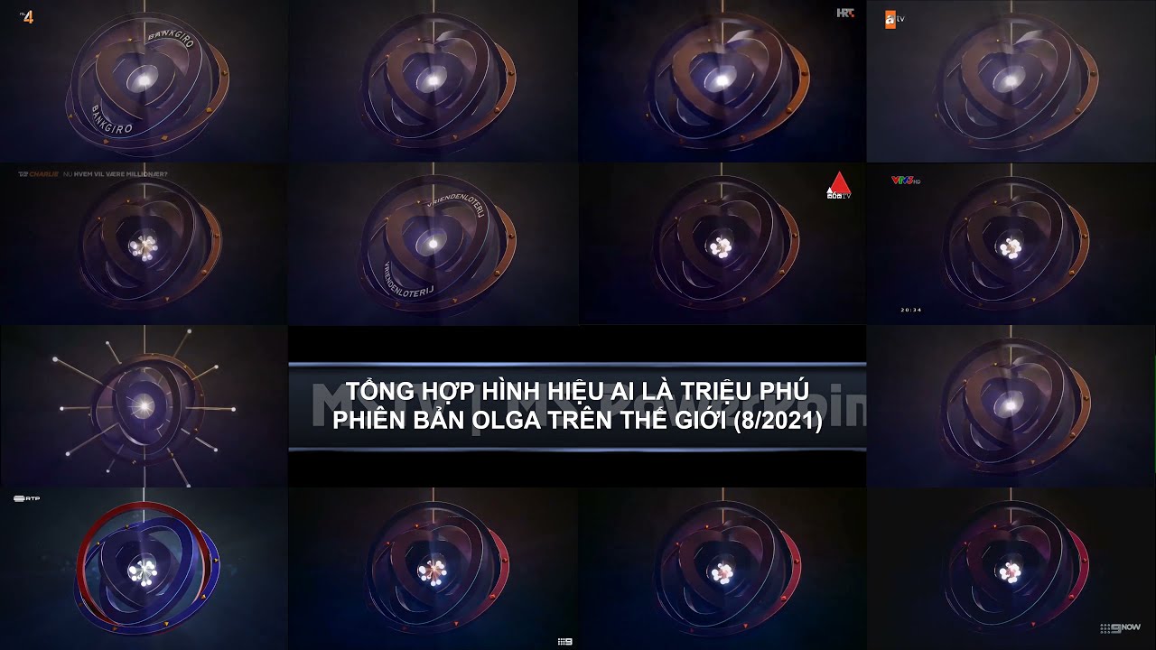 Collection of intro Who wants to be a millionaire Olga version in the world (August 2021)
