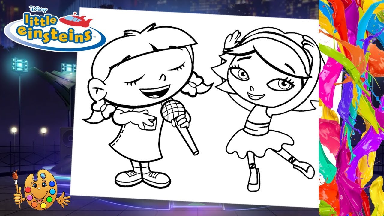 Coloring Little Einsteins :  Annie and June  |Coloring pages  | Coloring book |