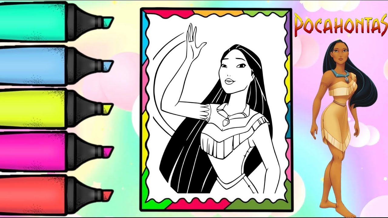 Coloring Pocahontas Coloring Page | Coloring Videos For Kids #coloring #pocahontas #coloringvideos