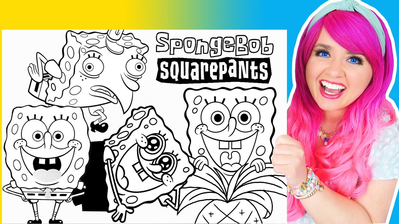 Coloring SpongeBob SquarePants Coloring Pages | Spongebob Coloring Videos | Prismacolor Markers