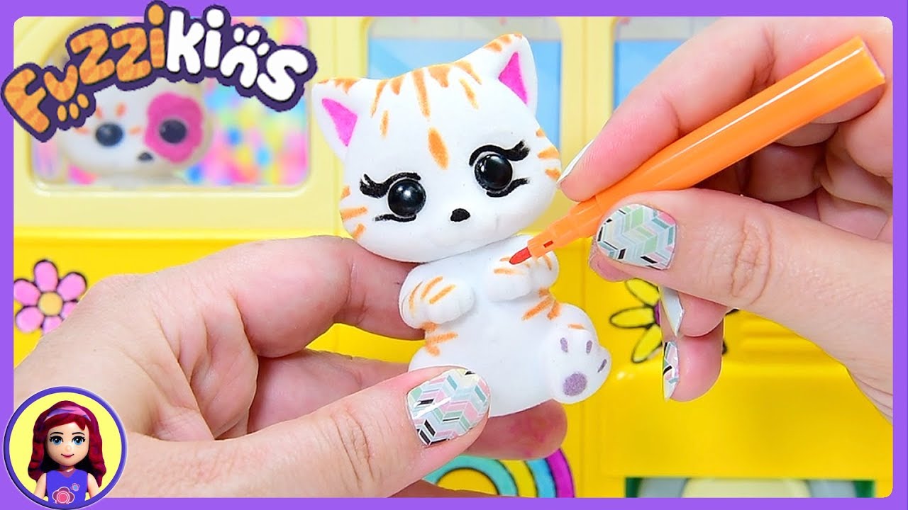 Colour in your toys! Fuzzikins Kitty Campervan