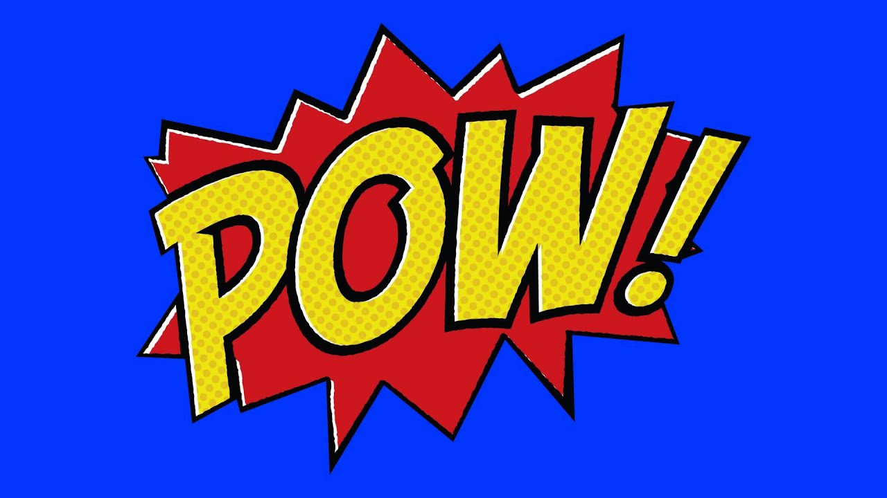 Comic Book Pow Green Screen - Free Animation Footage