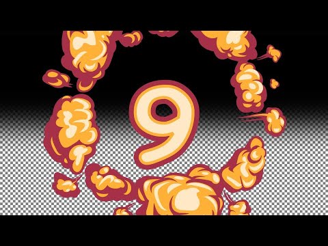 Comic Boom 10 Second Countdown With Transparent Background - FREE DOWNLOAD