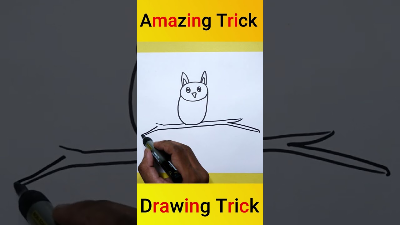 comment dessiner un hibou #dessin #chouette