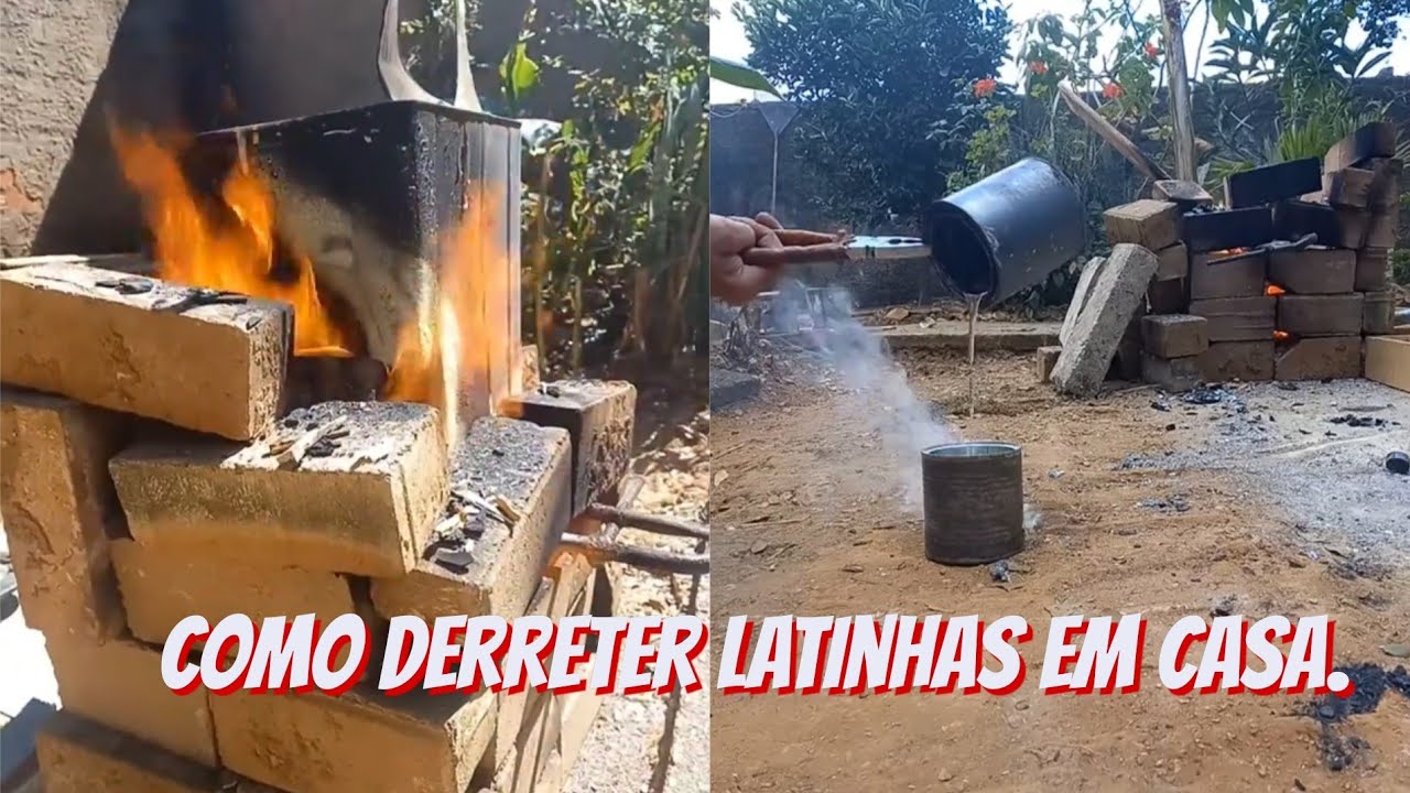 Como derreter latinhas em casa, reciclagem alumínio. - Diy.