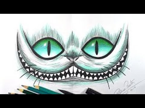Como desenhar o GATO RISONHO da Alice TUMBLR passo a passo