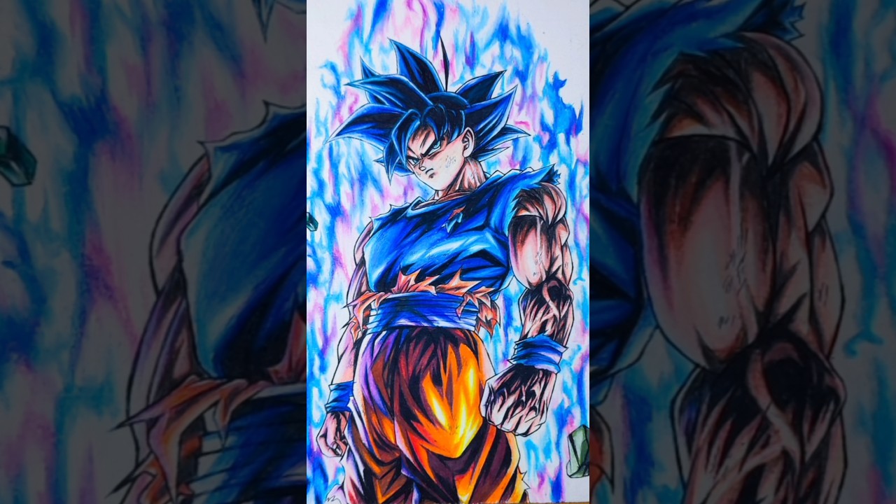 Como Dibujaba Antes vs Como dibujo ahora, 1 año después xd #shorts #dibujo #goku