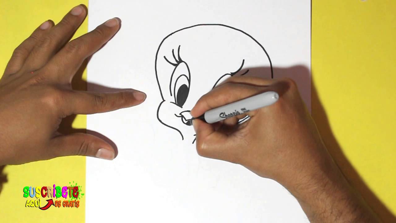 Como dibujar a Piolin - How to draw tweety - Looney Tunes