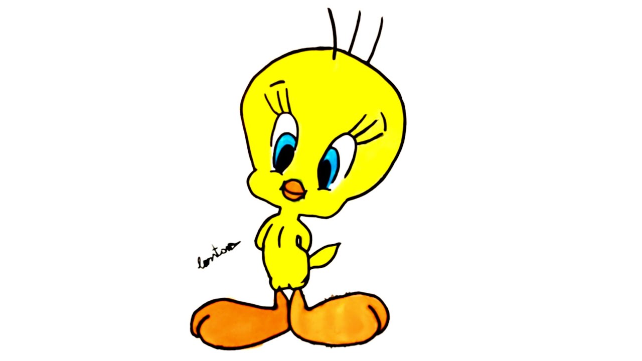 Como dibujar a piolín/How to draw tweety