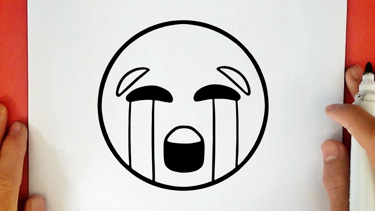 COMO DIBUJAR UN EMOJI LLORANDO