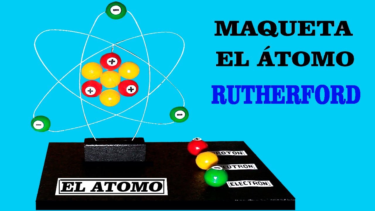 Como hacer una MAQUETA del ÁTOMO paso a paso MODELO ÁTOMICO de Rutherford /Dibujo Real/
