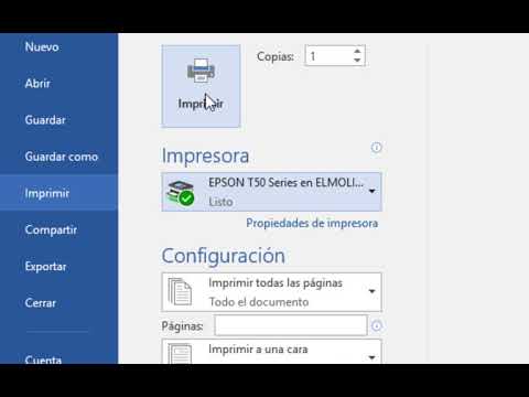 Como imprimir un Documento en Word 2016