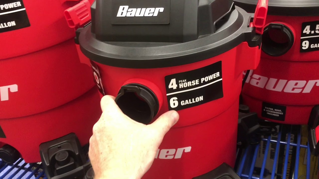 COMPARING “Bauer” wet dry vac’s (from harbor freight)