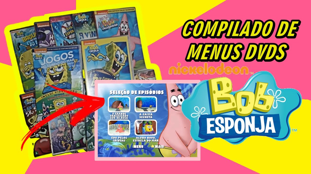 Compilado de Menus DVDs Bob Esponja