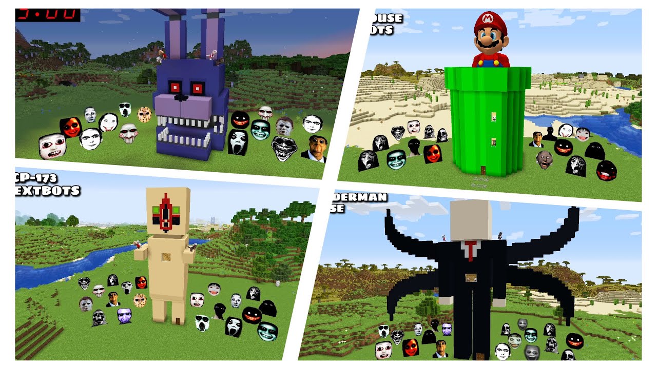 COMPILATION OF BEST SURVIVAL HOUSES WITH NEXTBOTS Part 6 in Minecraft - Gameplay - Coffin Meme