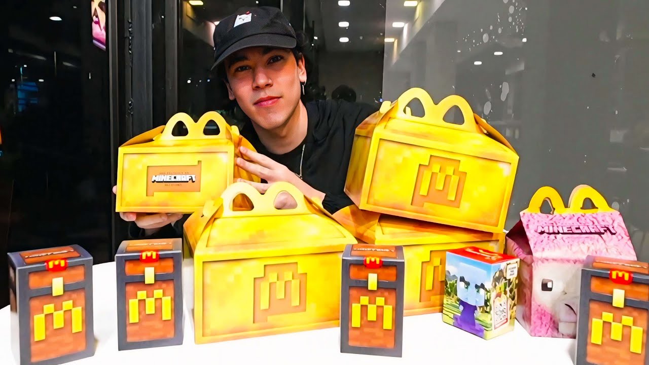 compré todo el combo de minecraft mcdonald’s
