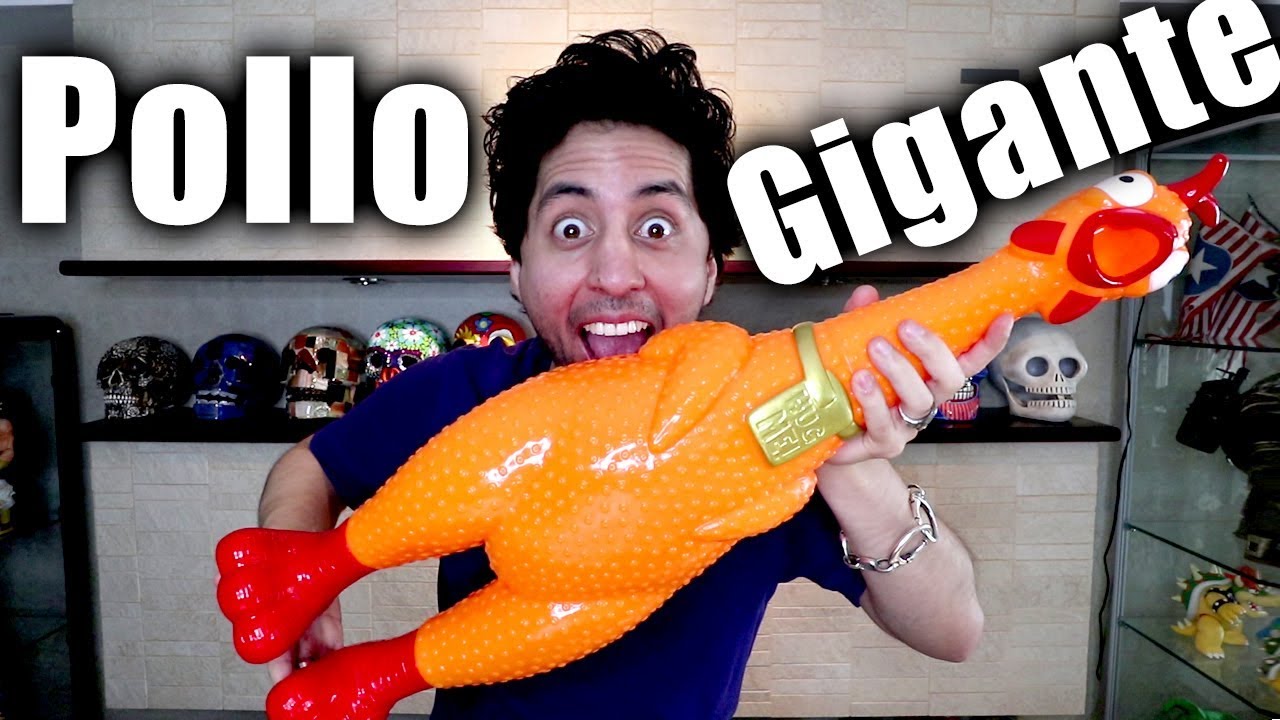 COMPRE UN POLLO GIGANTE QUE GRITA H0RRIBLE!!!! - ChideeTv