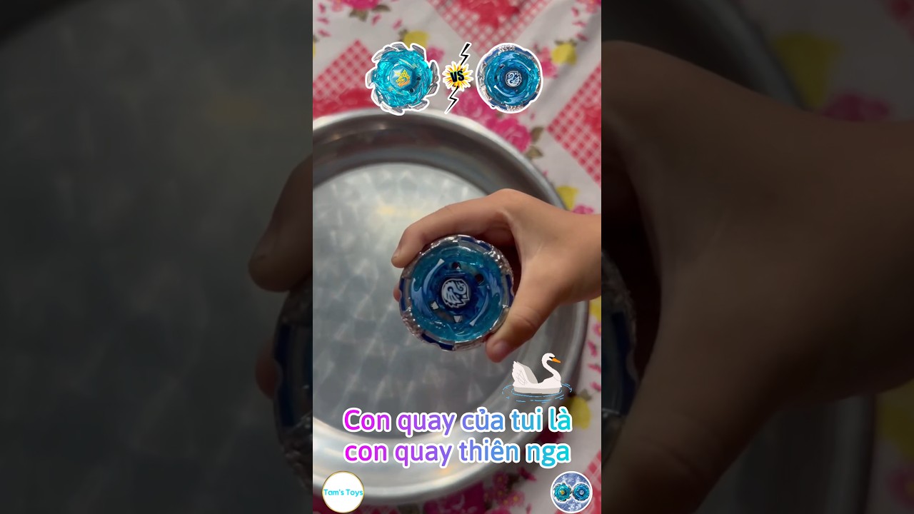 Con quay thiên nga vs con quay kỳ lân^^ #tamstoys #spinning_top #shorts