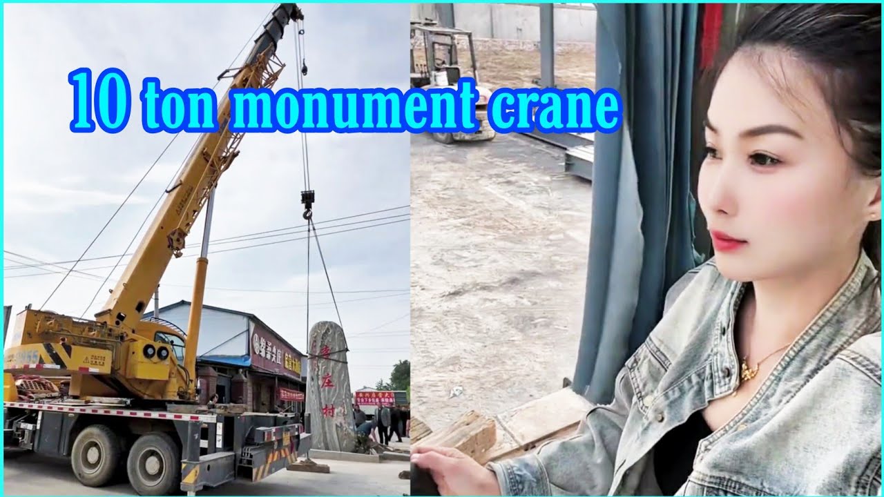 Conductora de grúa HeZe y el viaje de levantar un monumento de 10 toneladas