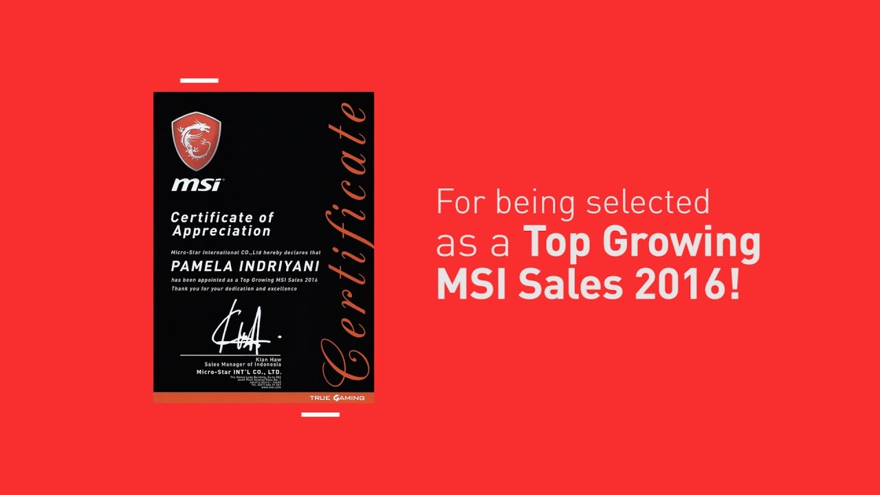 Congratulations!! Pemmz.com as Top Growing MSI Sales in 2016