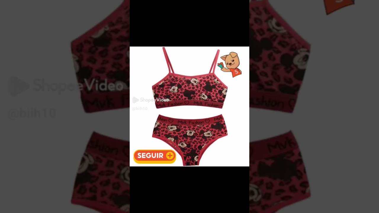 conjunto de lingerie Infantil #acheinashopee #compartilhe #fashion #meseguem #lingerie