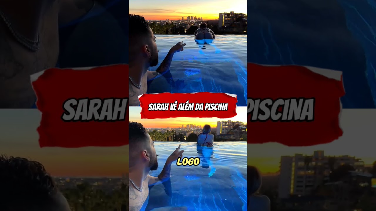 Conseguiram ver o que tem além da borda da piscina do Ruyter?? 😱😱#sarahestanislau #sarahestanislau