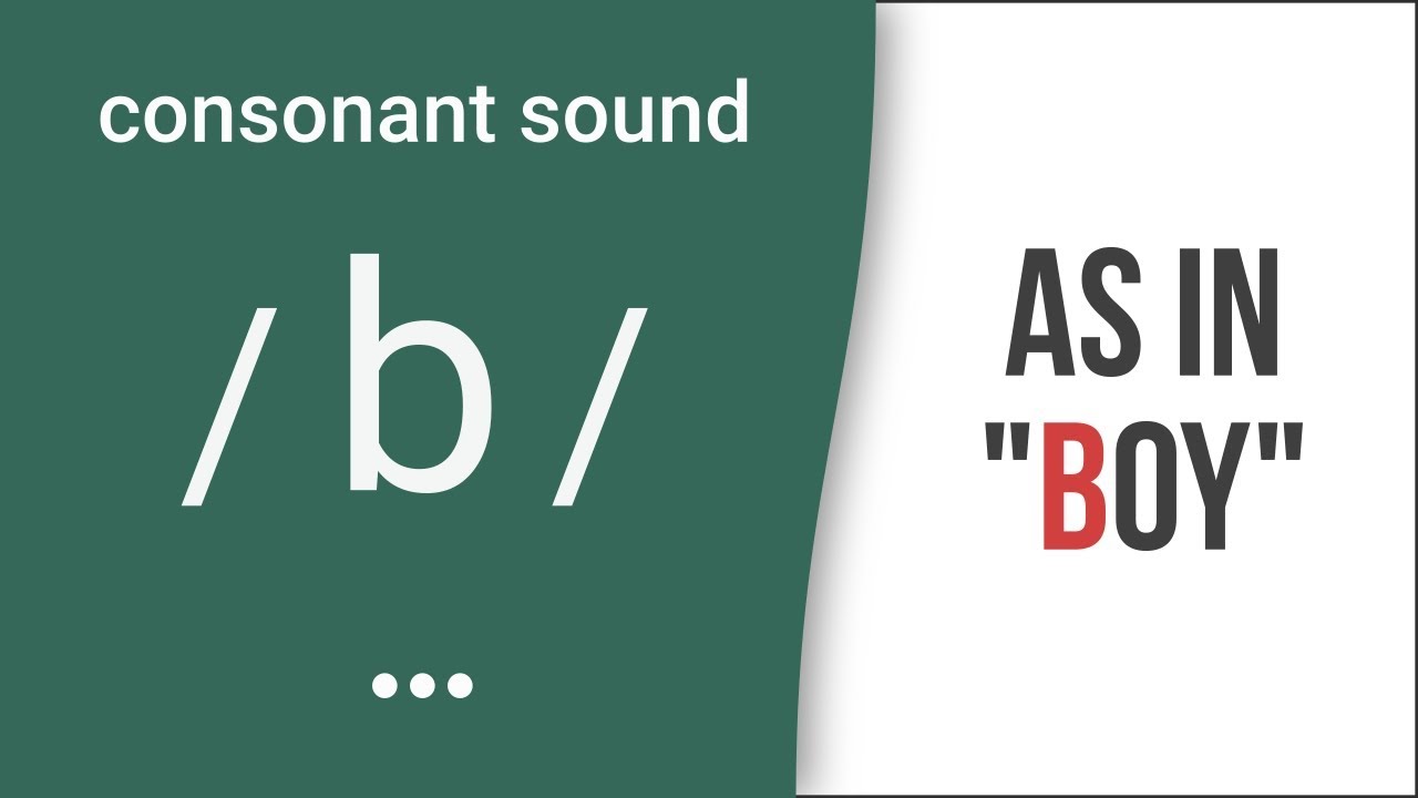 Consonant Sound / b / as in 