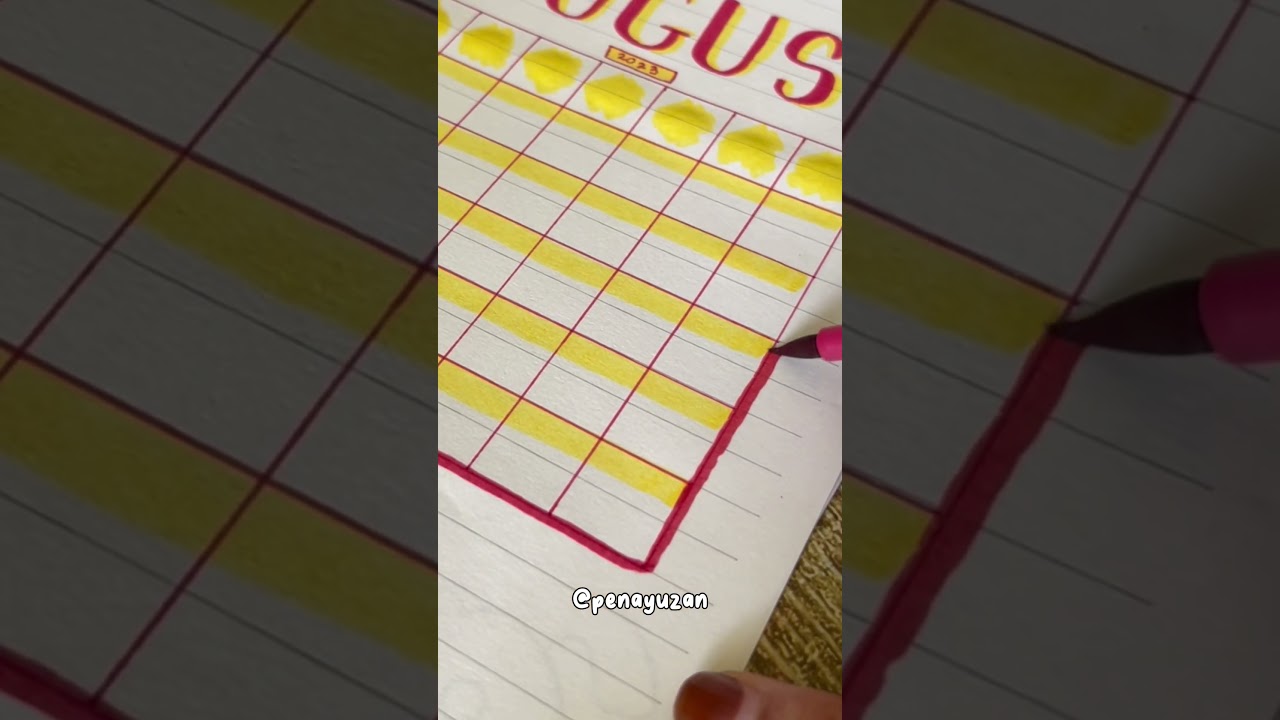 Conteng conteng August 2023 Calendar by #ayuzan  #bulletjournal