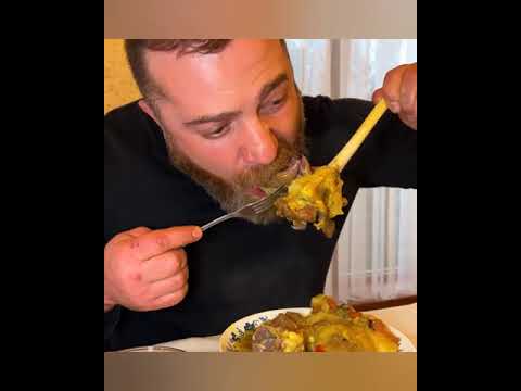 Cooked a Baby Goat dinner! This is our traditional Azerbaijani Dish Buglam! Very Tasty and Juicy!