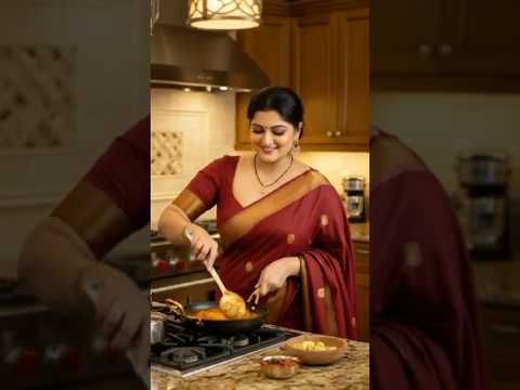 Cooking 🥘/ Ai Actress Global #aiactressglobal #saree #cooking