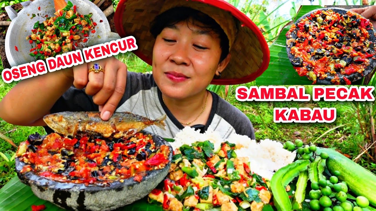 COOKING IN THE GARDEN WITH SAUTED GANJEEN LEAVES + PECAK KABAU SAMBAL, A WORLD-WIDE DELICIOUSNESS 🤤