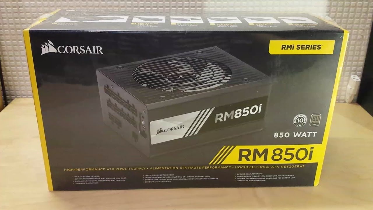 Corsair RMi Series RM850i PSU Unboxing & Overview - 80 Plus Gold, Fully Modular Power Supply