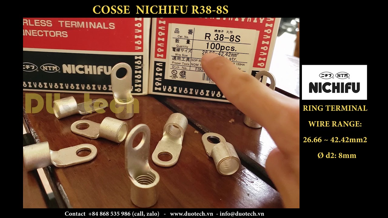 Cosse Nichifu R38-8S - Ring Terminal Made in Japan - English Version