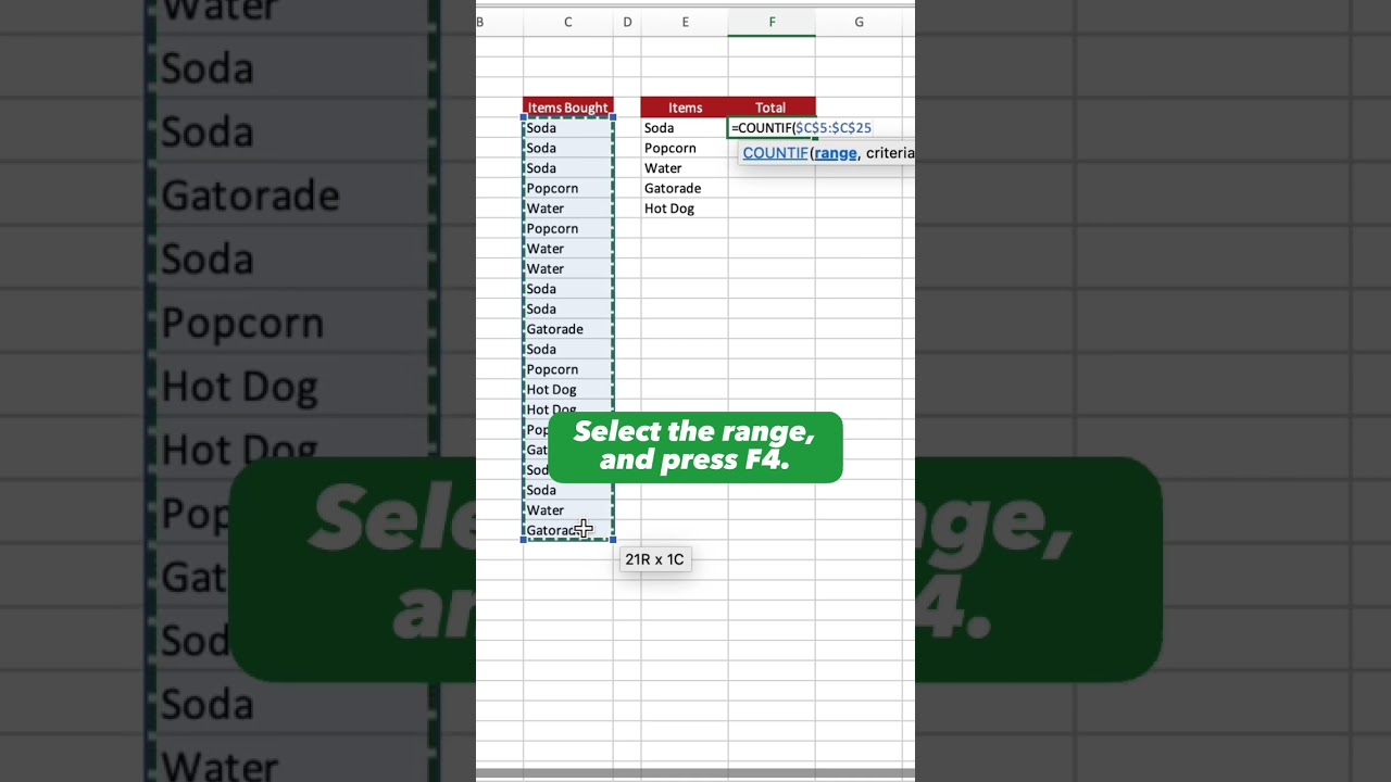Count Distinct Values in 10 Seconds Using Excel! 💪🏼 #excel