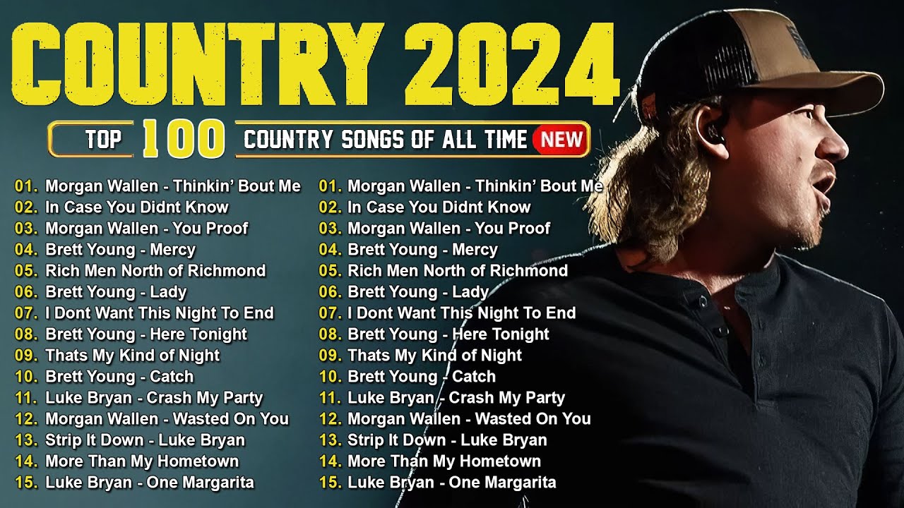 Country Music 2024 - Morgan Wallen, Luke Combs, Brett Young, Kane Brown, Luke Bryan, Chris Stapleton