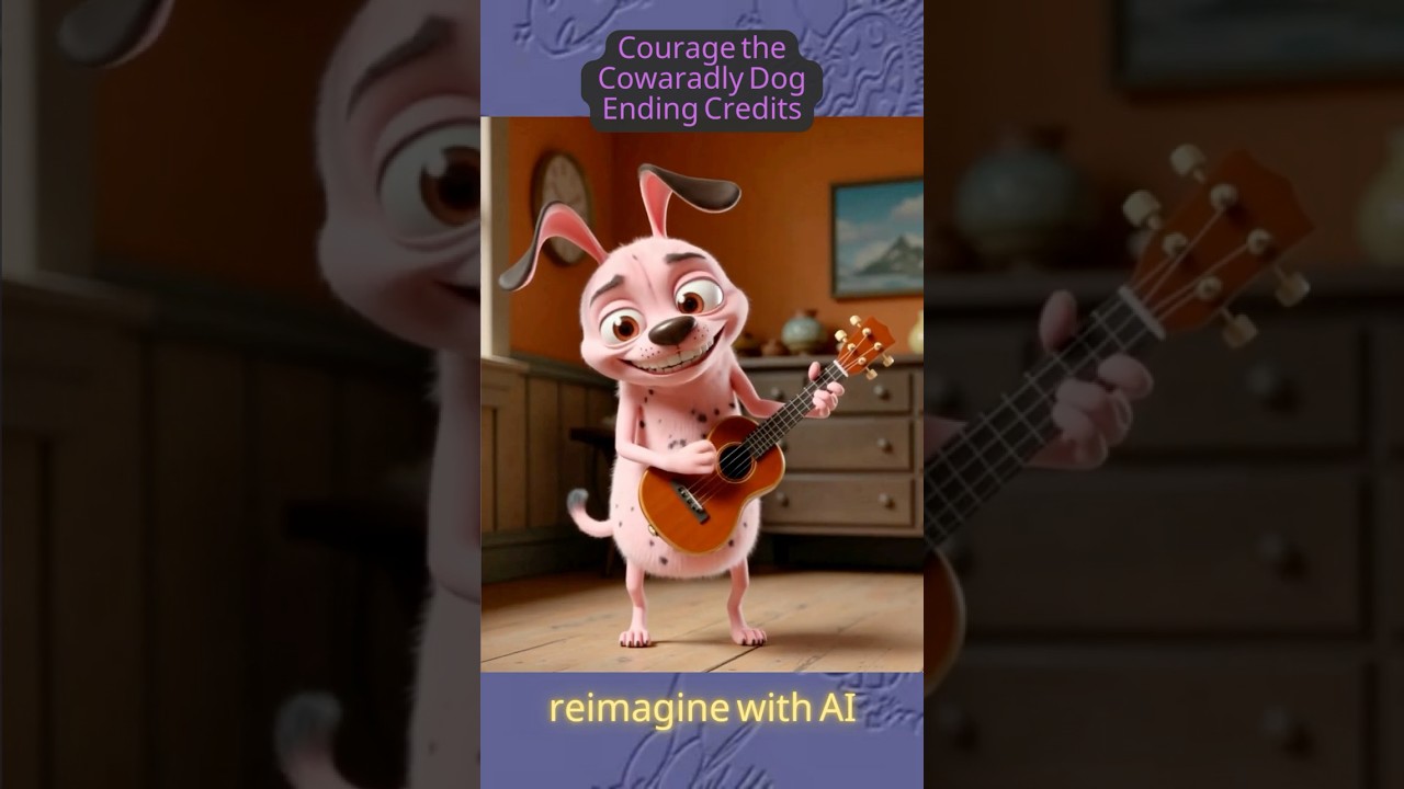 Courage The Cowardly Dog Ending Credits | AI | Reimagined #ai #couragethecowardlydog #aivideo