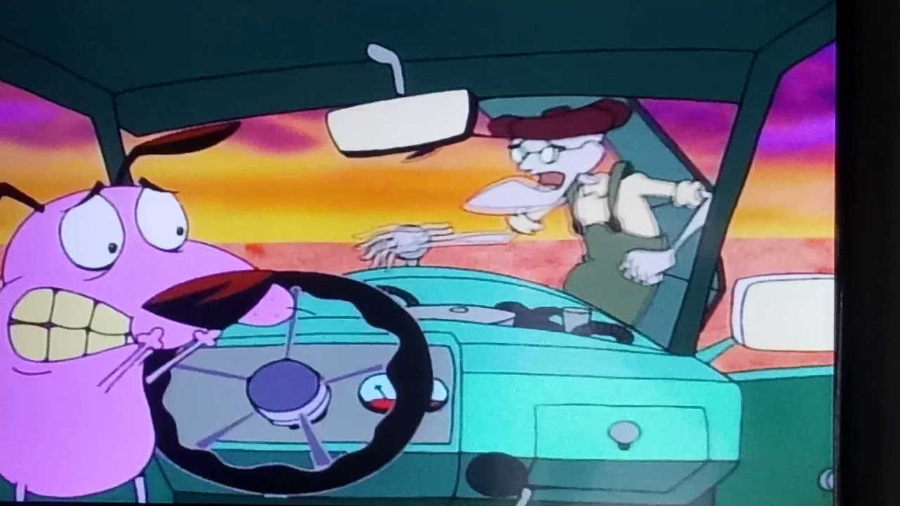 Courage the Cowardly Dog Eustace gets honk in the face