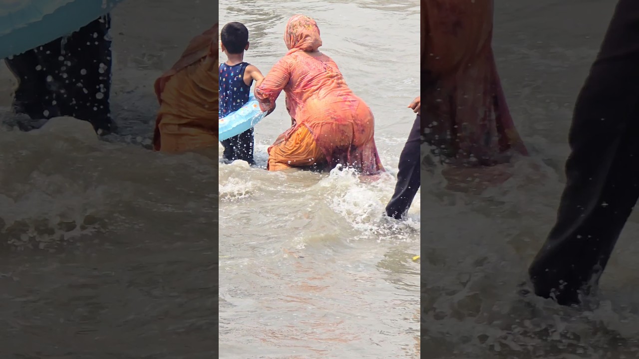 Cox’s Bazar Sea Beach swimming video #beach #travel #kuakataseabeach #funny ##seabeach