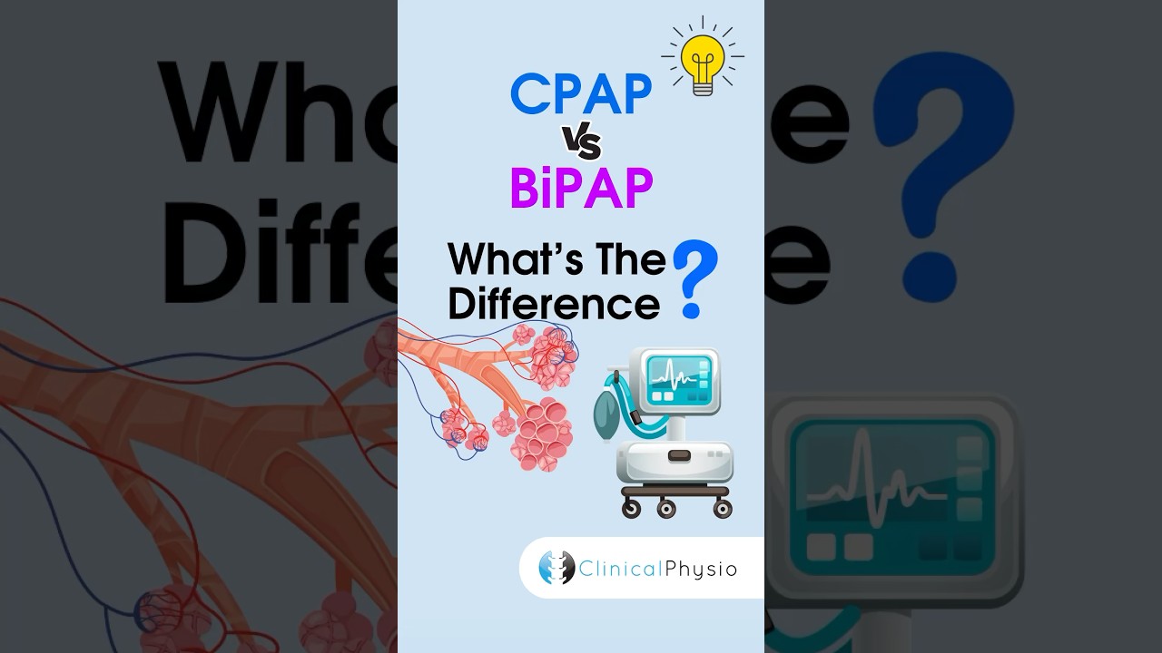 CPAP vs. BiPAP #respiratorytherapist #respiratorycare #physiotherapy