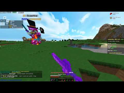 Craftrise survival ametist açık alan pvp 1v1 de bayılırken 2v1 yapan robern ve syniox_19 türemesi