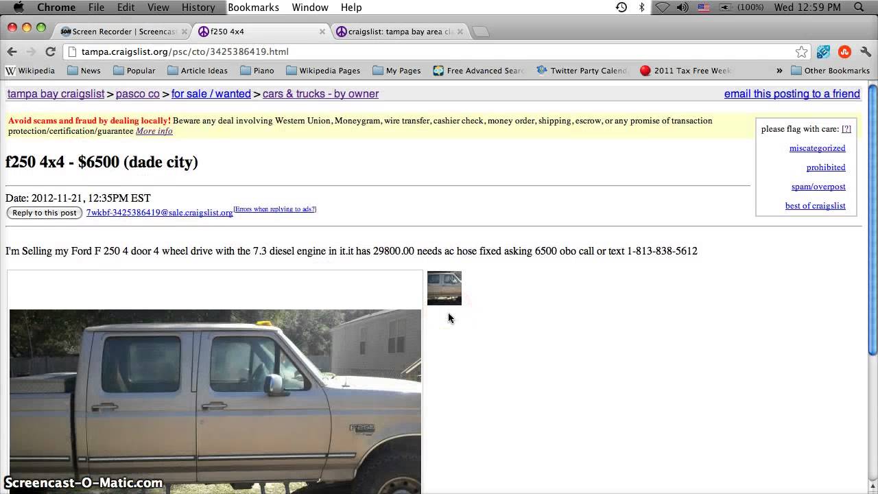 Craigslist Pasco County Florida Used Cars - Best For Sale by Owner Options in 2012 and 2013