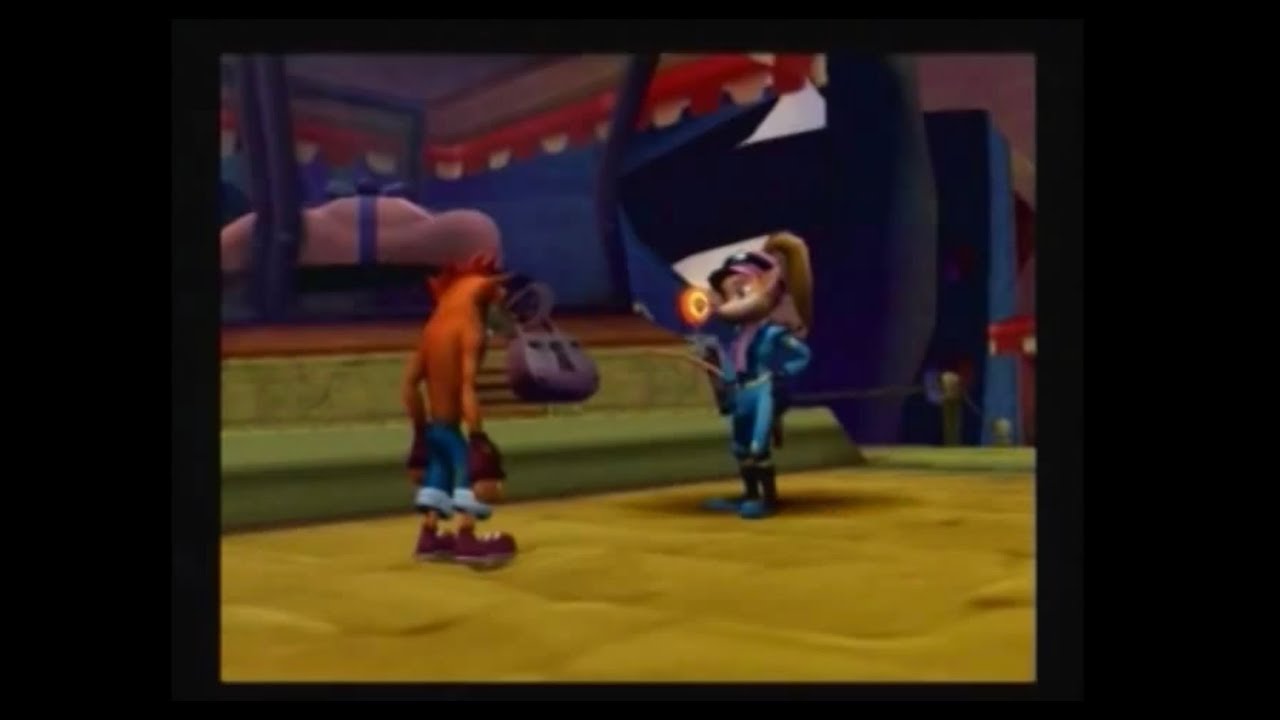 Crash Bandicoot meets Pasadena O’Possum. (Crash Tag Team Racing)