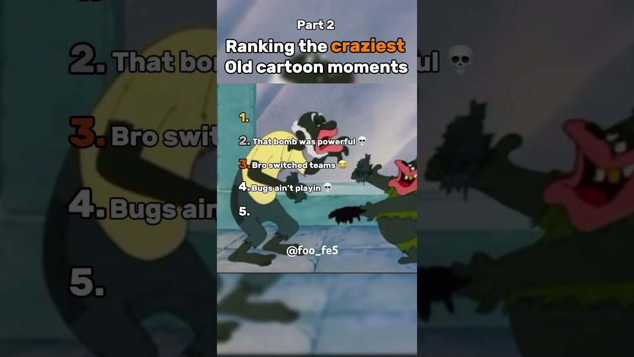 Craziest cartoon moments pt 2 #ranked #funny #tiktok