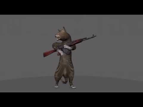 Crazy cat with AK rifle 🙀