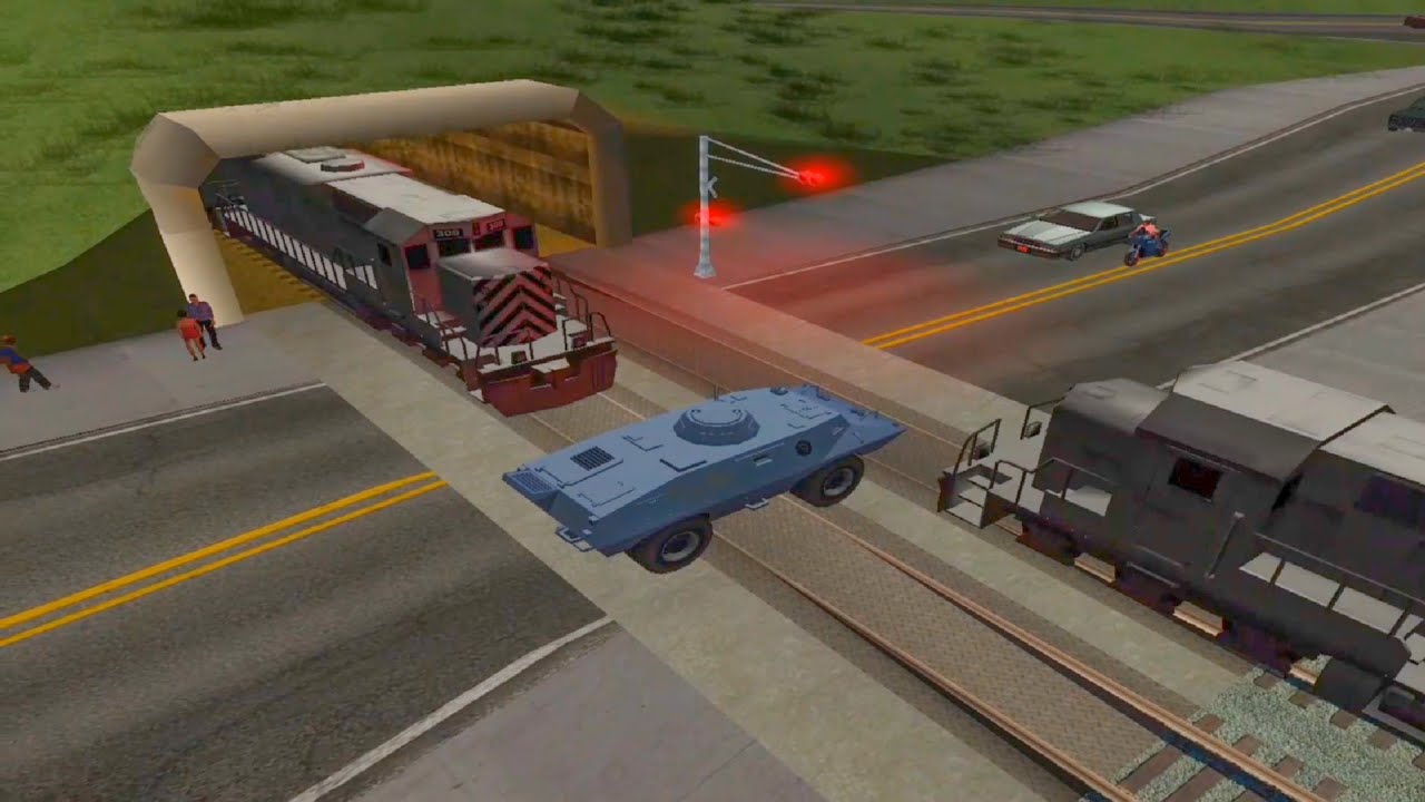 Crazy Train In GTA San Andreas | Crazy Train Vs Vehicle's | Train Crash |