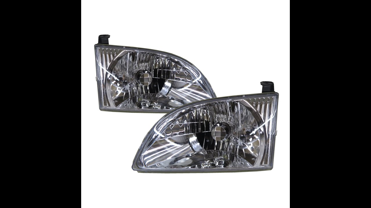 CrazyTheGod SIENNA XL10 MK1 00-03 Minivan 5D Clear Headlight Headlamp Chrome for TOYOTA LHD