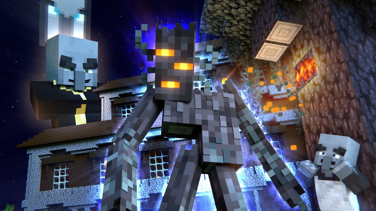 CREAKING ORIGIN - Creaking vs Pillager Army of the Woodland Mansion (Minecraft Movie Animation)