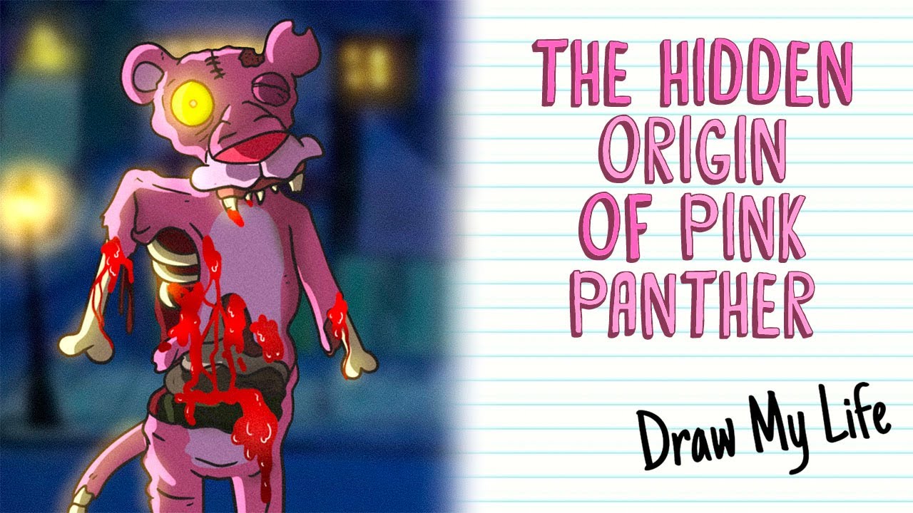 CREEPY ORIGIN OF PINK PANTHER | Creepypasta Draw My Life